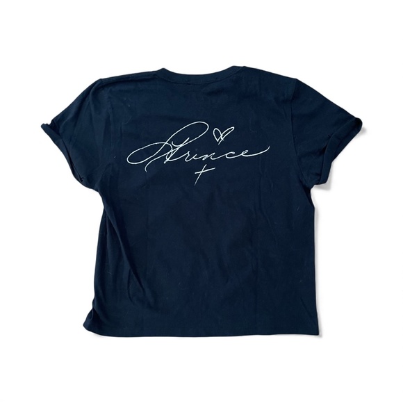 A.O.LA Alice & Olivia X Prince Rare Black T Shirt Sz XS - Picture 2 of 6